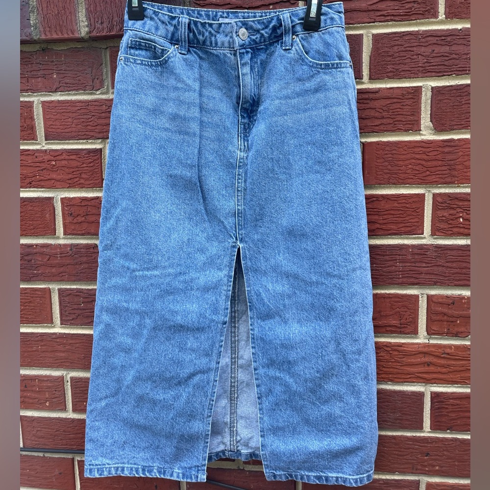 Blue Denim Midi Skirt Women’s Size XS
